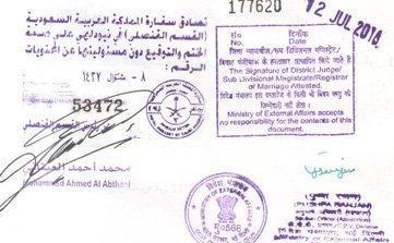 Saudi Embassy Attestation, Saudi embassy attestation in Delhi, Chennai, Mumbai